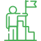 Green icon of a person kneeling and appearing to help another person who is lying on the ground.